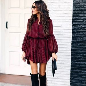 Manchester Adjustable Balloon Sleeve Dress